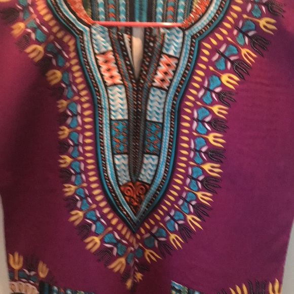 Dashiki tribal design short sleeve, 2front pockets - Picture 3 of 9